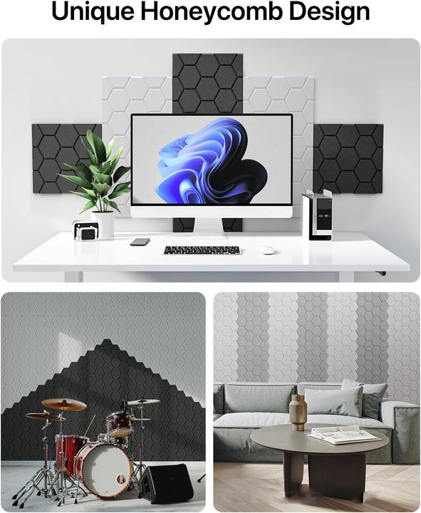 Immagine prodotto Kuchoow 12-teiliges selbstklebende Akustikplatten-Set (12 pz.)