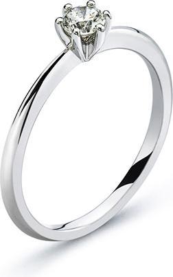 Natsumi Schmuck Diamantring Weissgold 18K/750 0.25 ct H si (54, 750/18 K Gold)