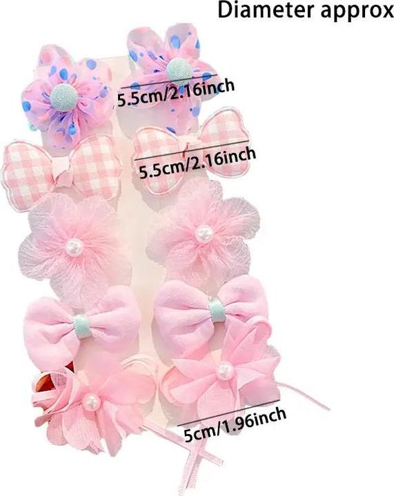 Image du produit Activity Board 10 pièces d'adorables barrettes à fleurs, accessoires de cheveux pour filles, 10 pièces