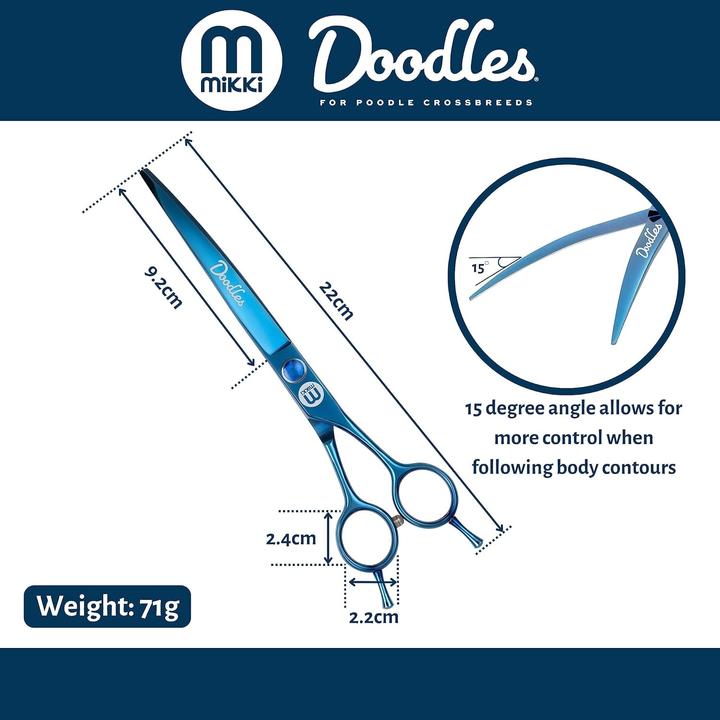 Produktbild Mikki Doodle Schaar Gebogen - 19 Cm (Hund)