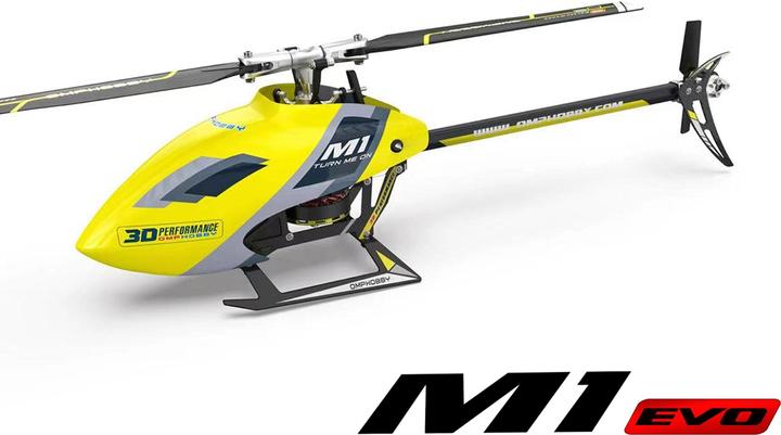 Image du produit OMP Hobby Hélicoptère M1 EVO Flybarless, 3D, jaune BNF