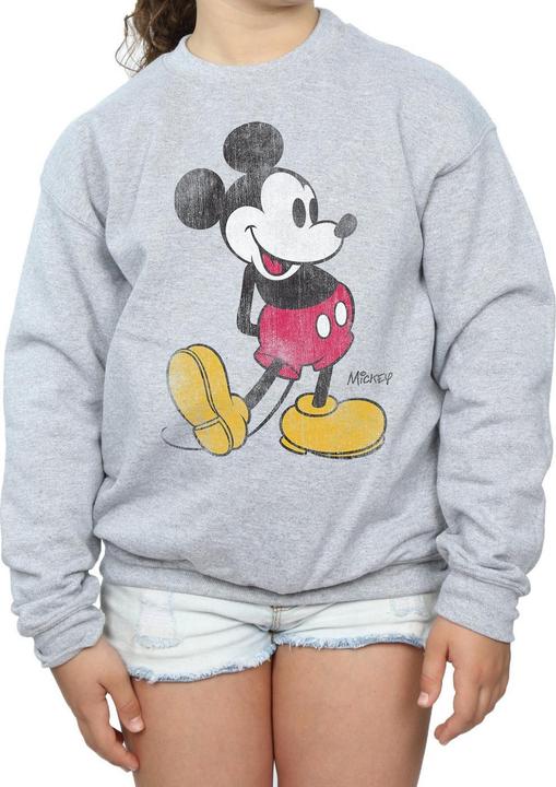 Disney Girls Classic Kick Mickey Mouse Sweatshirt (152, 158)