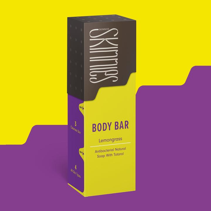 Actual product image Skinnies Body Bar Lemongrass (Hard soap, 100 ml)