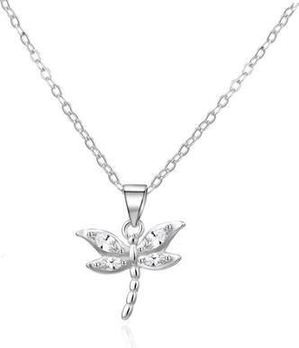 Agato Beautiful silver necklace Dragonfly AGS1586/47 (chain. pendant)