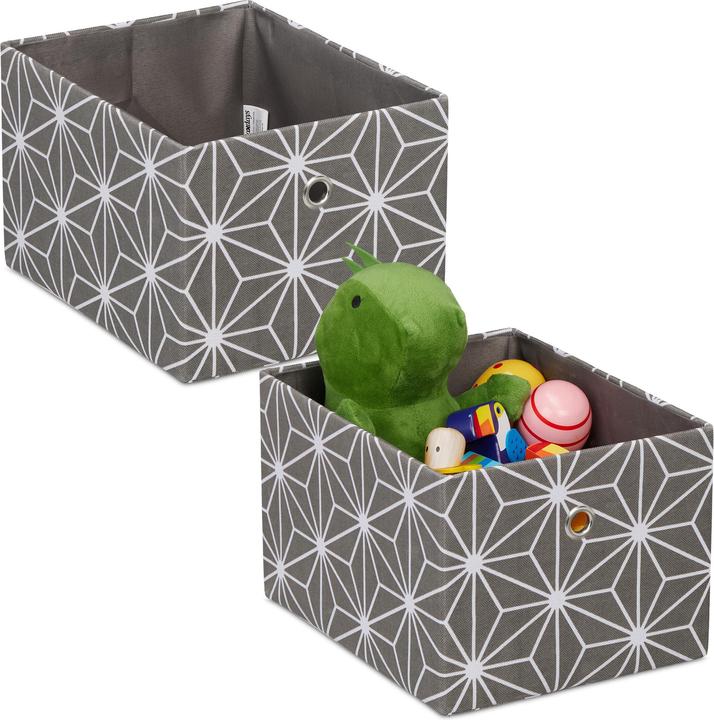 Produktbild Relaxdays 2x Aufbewahrungsbox (20 x 25 x 16 cm, 7 l)
