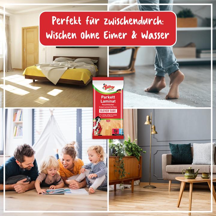 Produktbild Poliboy 2er Parkett & Laminat Feuchttücher mit Möbel Probe