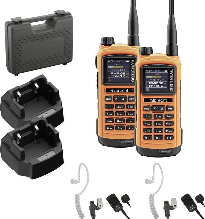 Actual product image Albrecht Tectalk Duo PMR 446 and Freenet 2-piece case set (8 km)