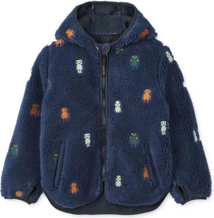 Produktbild Liewood Fleecejacke Mara mit Kapuze Robots Indigo (122)
