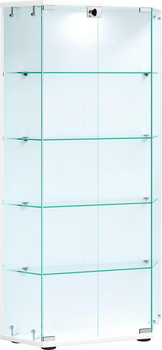 Immagine prodotto VCM Espositore in legno con supporto in vetro, scaffale Cenila L (83 x 17 x 114 cm)