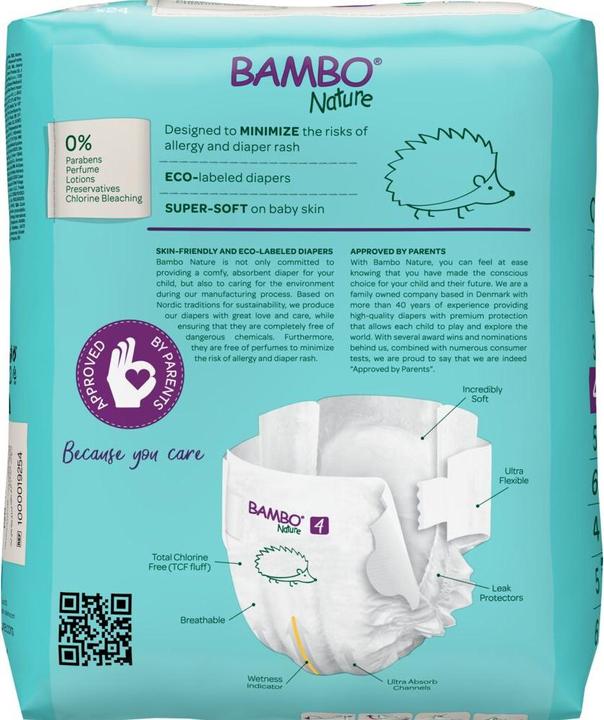Actual product image Bambo Organic diapers (Size 4, Pack, 24 Piece)