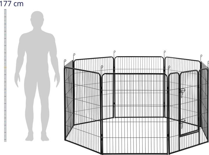 Actual product image Wiesenfield Dog Pen - with door - 8 modular segments - 100 cm height