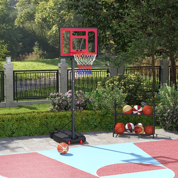 Actual product image Aiyaplay Kinder Basketballkorb Kunststoff, Stahl Rot