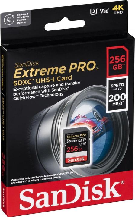 Immagine prodotto SanDisk Extreme PRO UHS-I V30 (256 GB, SDXC, U3, UHS-I)