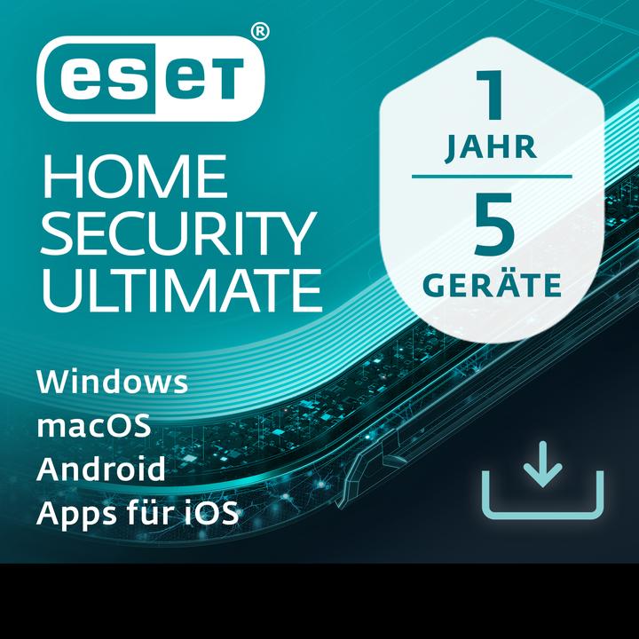 Produktbild ESET Home Security Ultimate 5U 1Y Download Code (1 User, 5 Geräte/User, 12 Monate)