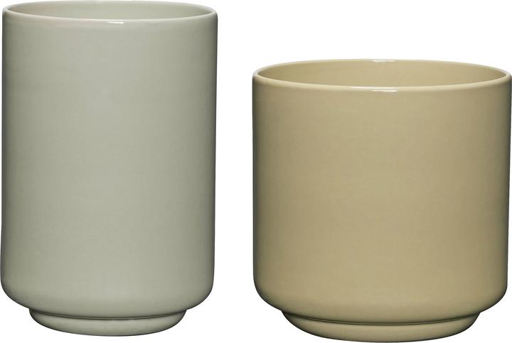 Immagine prodotto Hübsch Deux Pots 2 pezzi. Verde chiaro/Sabbia (1 x, 4600 l)