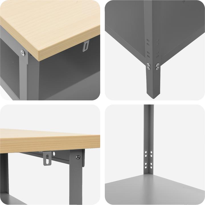 Produktbild VidaXL 3-teiliges Werkbank-Set aus grauem Stahl
