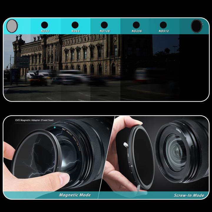 Image du produit H&Y HD EVO ND3-512 Filter Kit 67mm (67 mm, Filtre gris neutre, 67 mm)