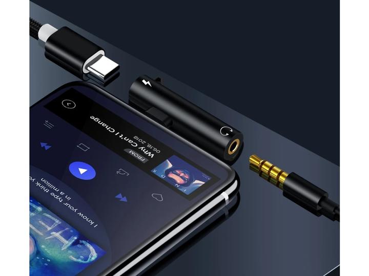 Produktbild PowerGuard USB-C Headphone Jack 3.5mm Kopfhörer & Charge Adapter (USB Typ C, 3.5mm Klinke)