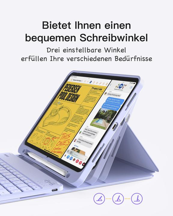Actual product image Inateck Keyboard iPad 04002 purple (KB04002 purple) (DE, Wireless)