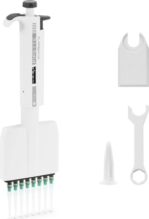 Produktbild Steinberg Mehrkanalpipette 8-Kanal-Pipette für 8 Spitzen 0,005 - 0,05 ml (5 - 50 μl)