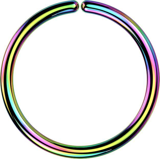 Produktbild Star Piercing Micro Piercing Ring farbig mit Titanium Beschichtung (Chirurgenstahl 316L, ohne Messing)