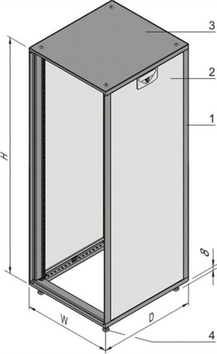Actual product image Schroff Novastar (25 RU, 19 inch rack)