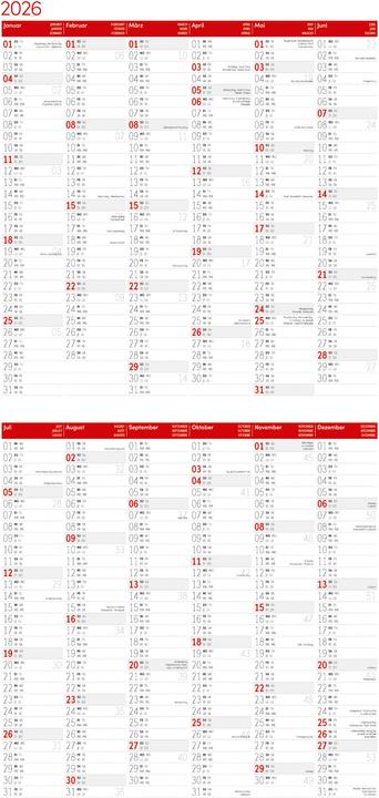 Actual product image Food Kalender 2026 - 30x30 (30 x 30 cm, German, French, English)