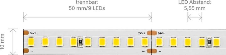 Immagine prodotto Sigor 12W/m striscia LED HE PRO 2700K 5m 180 LED/m IP20 24V 2232lm/m RA90 Bianco caldo (Bianco caldo, 500 cm)
