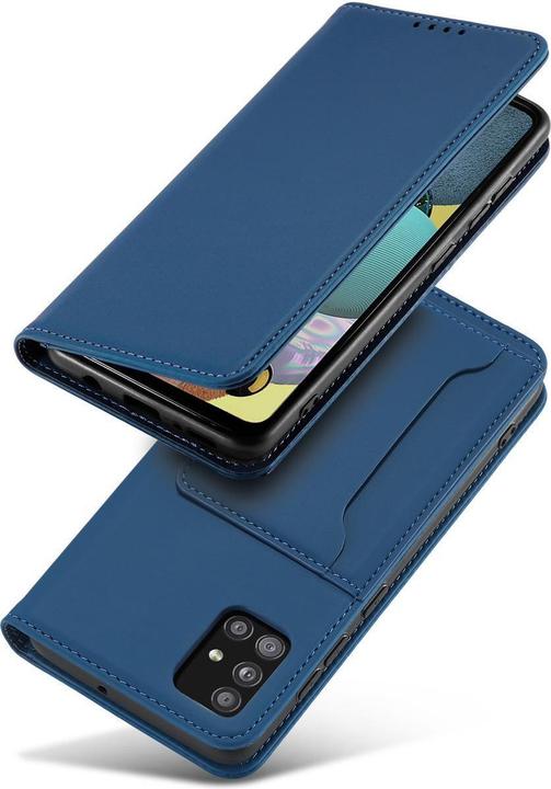 Produktbild Hurtel Magnetkartenetui für Xiaomi Redmi Note 11 Pro Pouch Card Wallet Kartenhalter Blau (Xiaomi Redmi Note 11 Pro)