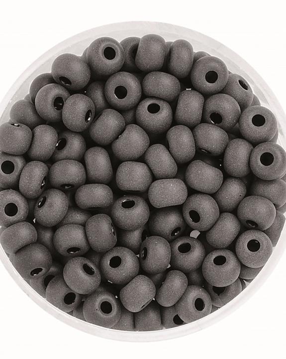 Actual product image Glorex Rocailles 4,5mm opaque black
