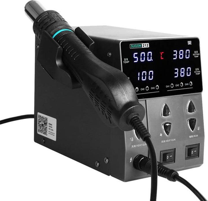 Image du produit Sugon 212 2in1 Hot Air Soldering Station + T12 Blower Gun