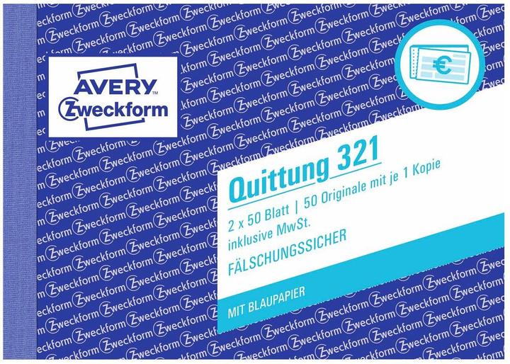 Actual product image Avery Receipt incl. VAT (50 x)