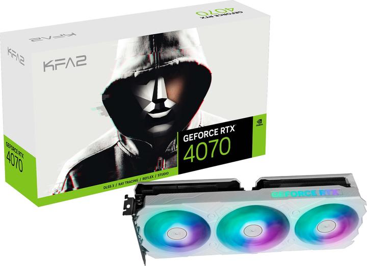 Image du produit KFA2 GeForce RTX 4070 EX Gamer blanc (12 Go)