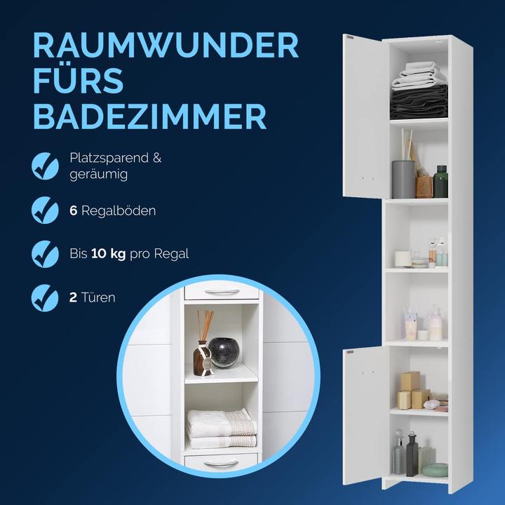 Produktbild Casaria Badezimmerschrank (30 x 30 x 180 cm)