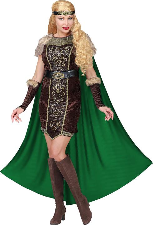 Image du produit Widmann Viking Reine Costume Femme Robe avec Cape, Ceinture, Manchettes, Bandeau (L)