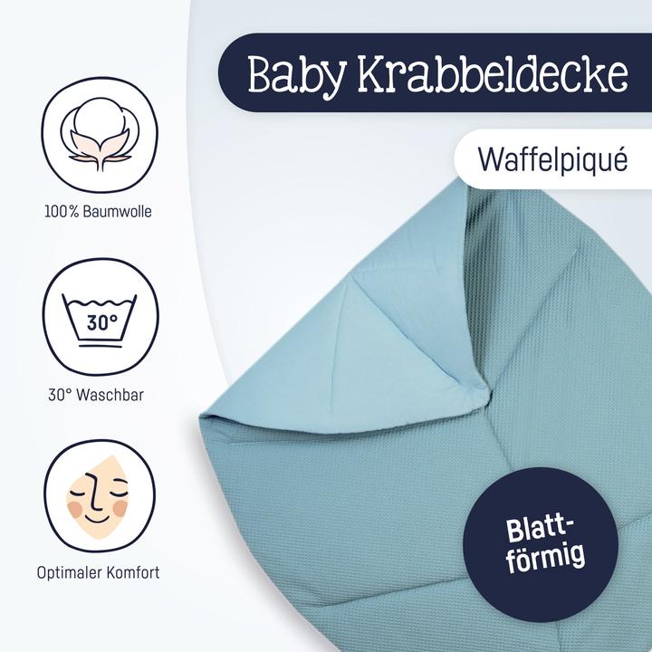 Produktbild Julius Zöllner Krabbeldecke Blatt Waffelpiqué