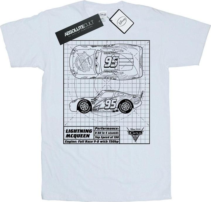 Disney Cars Lightning McQueen Blueprint TShirt (3XL)