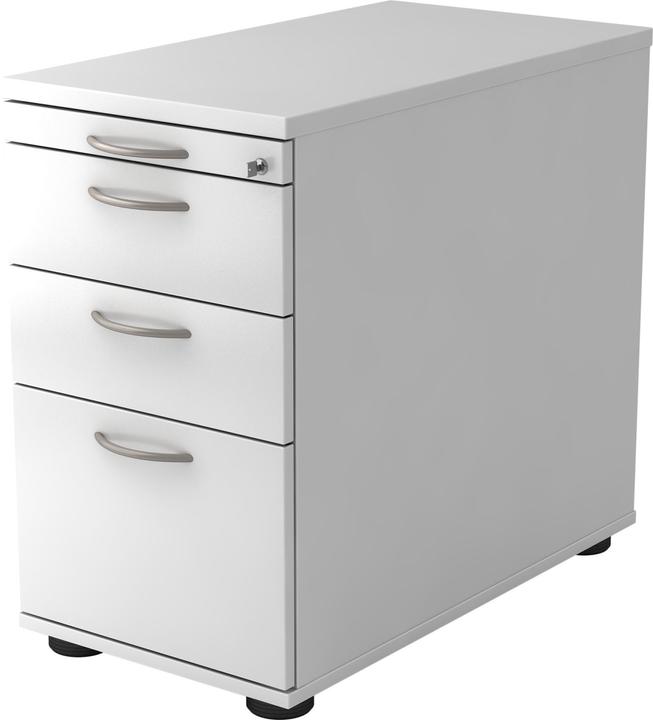 Produktbild Hjh Office Standcontainer 80cm 2 Schub 1 Hängeregistratur Schloss Bogengriff Weiss