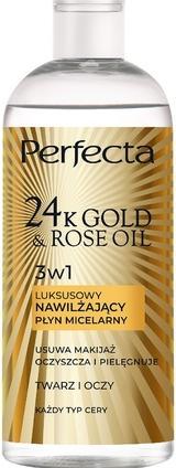 Perfecta 24k Gold Rose Oil Micellar Liquid 400ml - Reinigend und feuchtigkeitsspendend (Reinigungslotion, 400 ml)