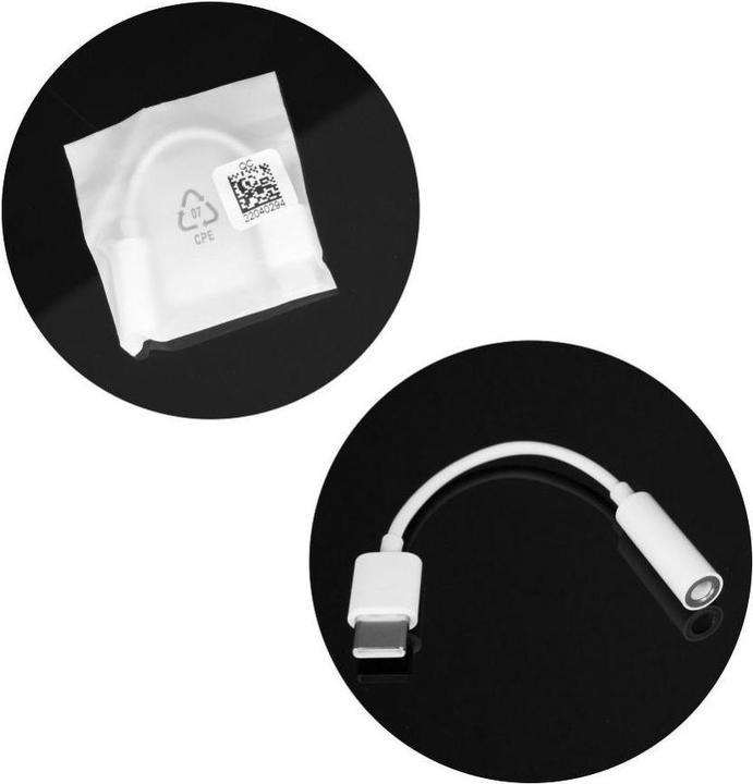 Actual product image Huawei - Audio Adapter (CM20) - Type-C to Jack 3.5mm - White (Bulk Packing) (USB Type C, 3.5mm jack)