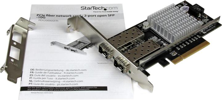 Productafbeelding StarTech 2-poorts PCIe 10G SFP+ netwerkkaart (PCI Express 2.0 x8)
