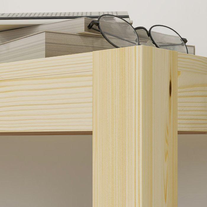 Produktbild Swisshandel24 Sitzbank 2-Sitzer, Landhausstil, Kiefernholz, Natur, 120x33x45cm (120 cm)