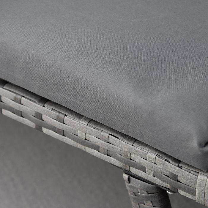 Produktbild Swisshandel24 Polyrattan Gartensofa 2 Sitzer Gartenmöbel Loungesofa Gartenbank Gartenliege klappbar Armlehnen Stah
