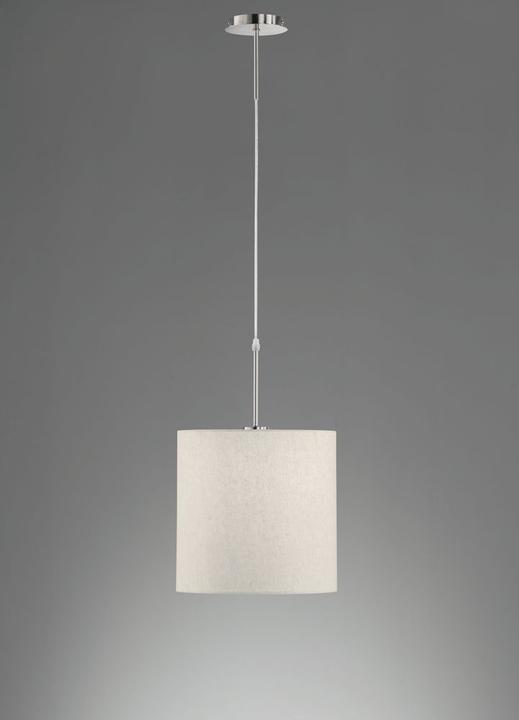Actual product image Fischer & Honsel Honsel Marie pendant light E27 linen fabric shade sand colour nickel 60009 (E27)