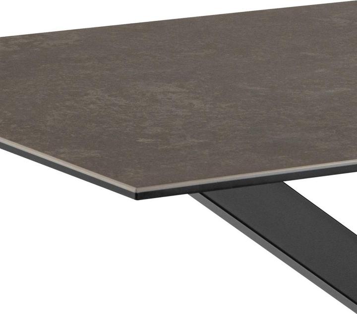 Produktbild AC Design Heaven Esstisch rostbraun Lemco raue Keramik