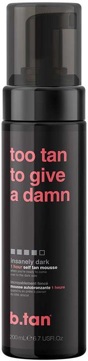 Actual product image B.Tan Too Tan To Give A Damn Tan Mousse 200 ml (Self tanning foam, 200 ml)