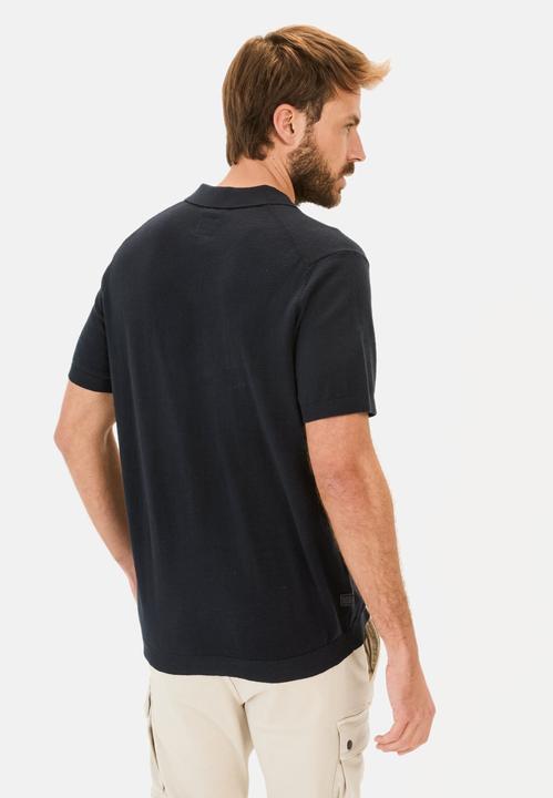 Actual product image Camel Active Strick-Poloshirt aus Baumwoll-Leinen-Mix (M)