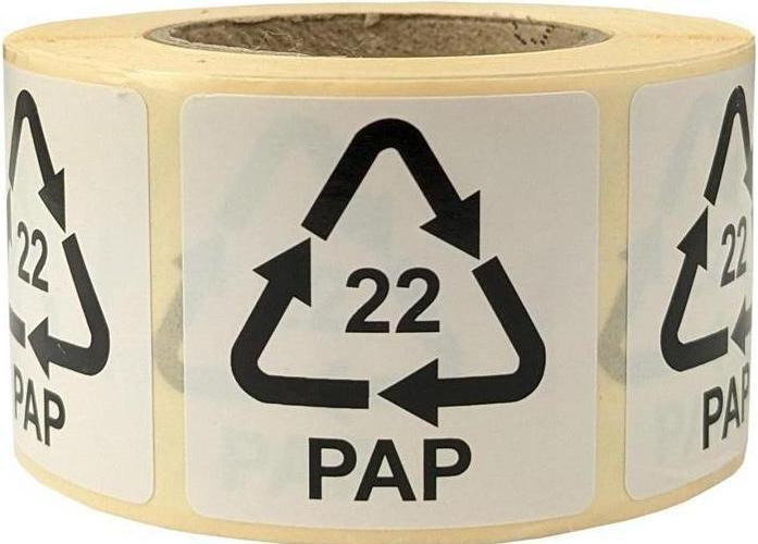 Produktbild Transpak Etiketten f.Italien Masse 35x35mm Haftfolie weiss selbstklebend Aufdruck 22 PAP (Papier)