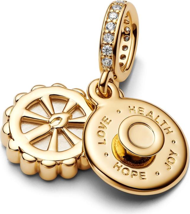 Image du produit Pandora Charm pendentif gâteau joyeux anniversaire (Acier inoxydable, Plaqué or)