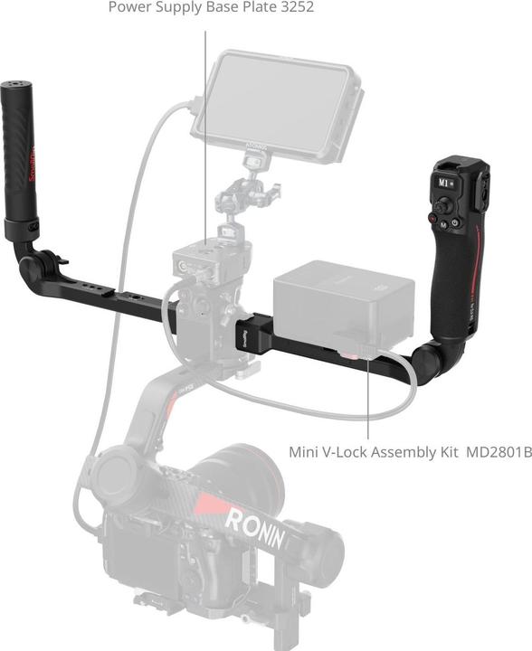 Image du produit SmallRig 4327 Focus Control Dual Grip pour DJI RS Series (Poignée Gimbal)